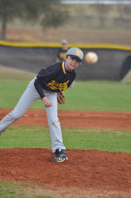 Chandler Moore scored the win over Crisp Co. with four strike-outs, one walk, and one hit by pitch.