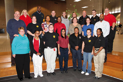 Worth County E-911 Communications Officers Suzanne West, Marci Errair, Jessica Yarbrough and Adam Celinksi recently attended Telecommunicator Emergency Response Task Force training in Forsyth. The class was a national joint effort between the Association of Public Safety Communications Officials and the National Emergency Number Association that assists states in developing programs that establish predetermined, selected and trained teams who can be mobilized and deployed quickly to assist communications centers during disasters. 