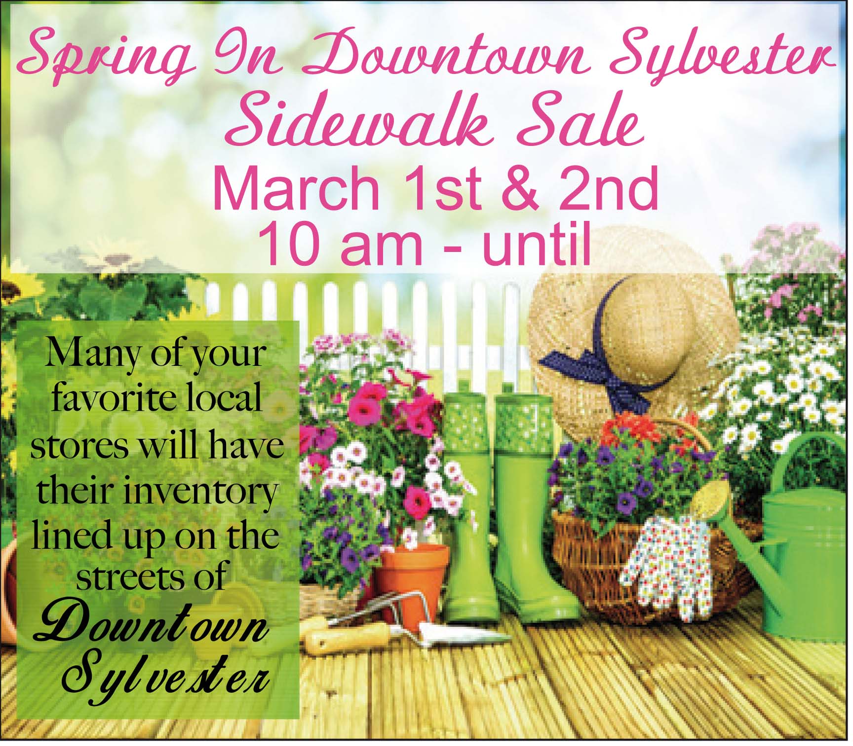 “Spring In Downtown Sylvester” Sidewalk Sale